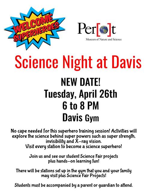 Science Night April 26th